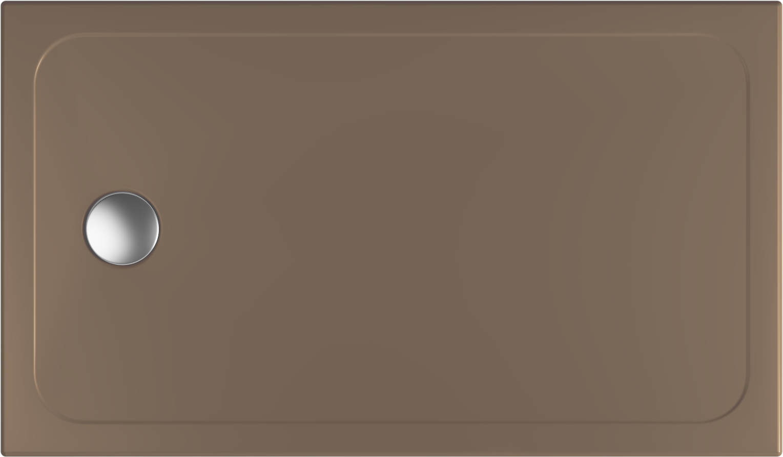 Flat Fireclay Seramik Duş Teknesi 120x70 cm Vizon