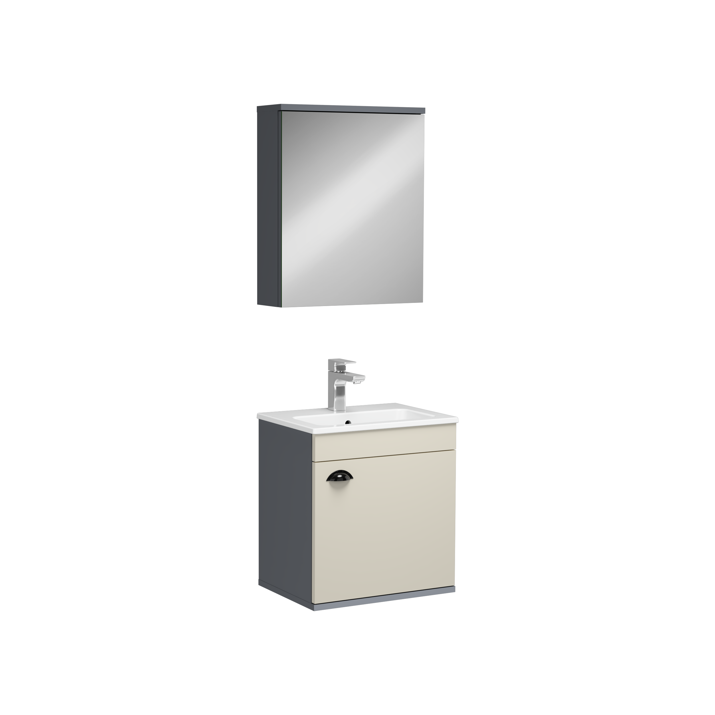 Modico Lavabo Dolabı Krem 50 cm 