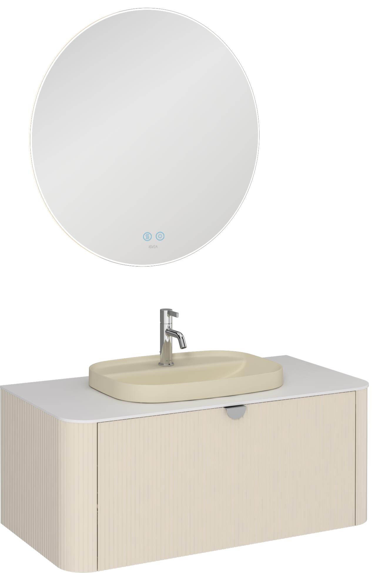 Infinity Raggio Lavabo Ünitesi Krem 100 cm