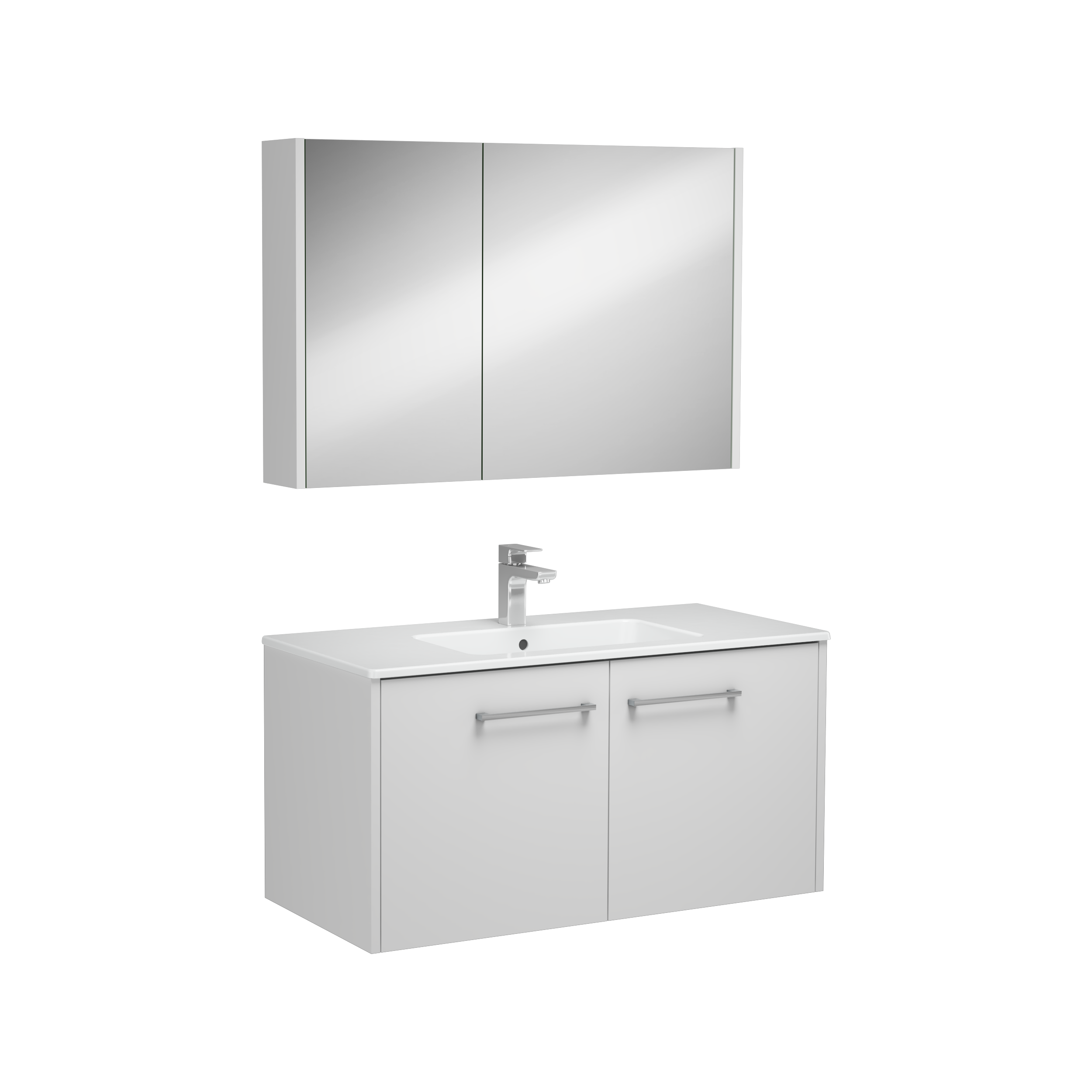 Combinato Lavabo Dolabı Kapaklı Beyaz 100 cm