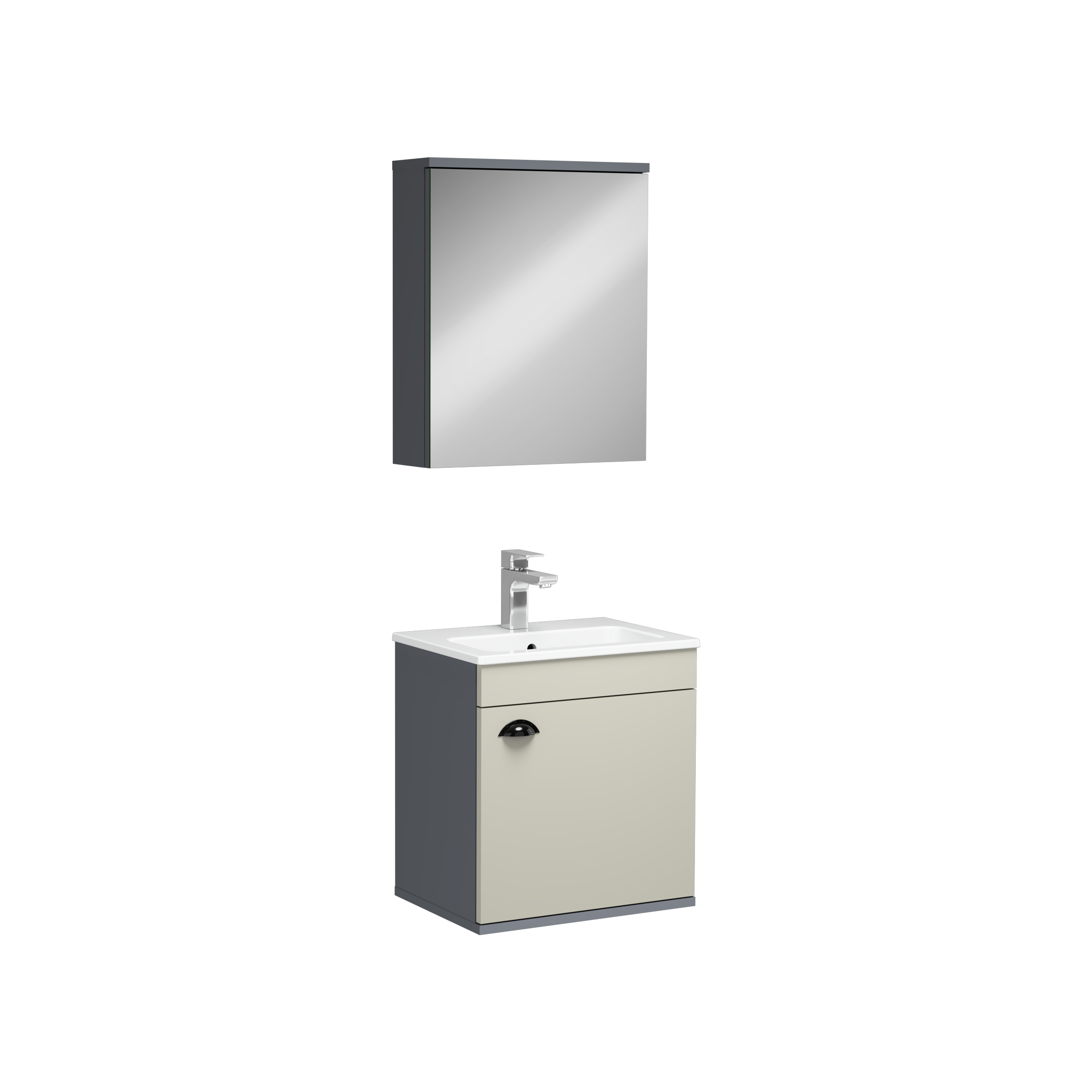 Modico Lavabo Dolabı Gri 50 cm 