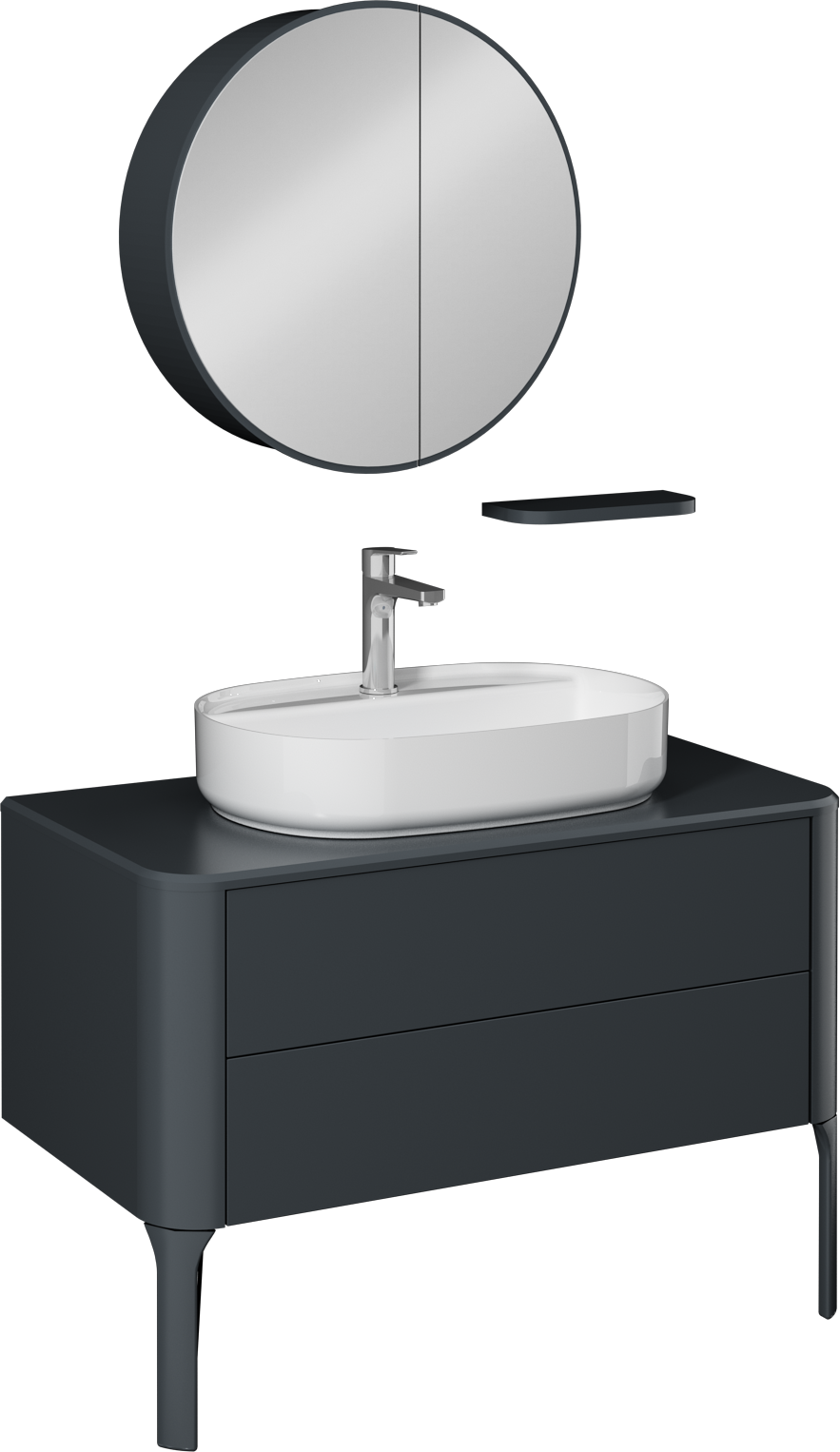 Sogno Lavabo Ünitesi Antrasit 100 cm 