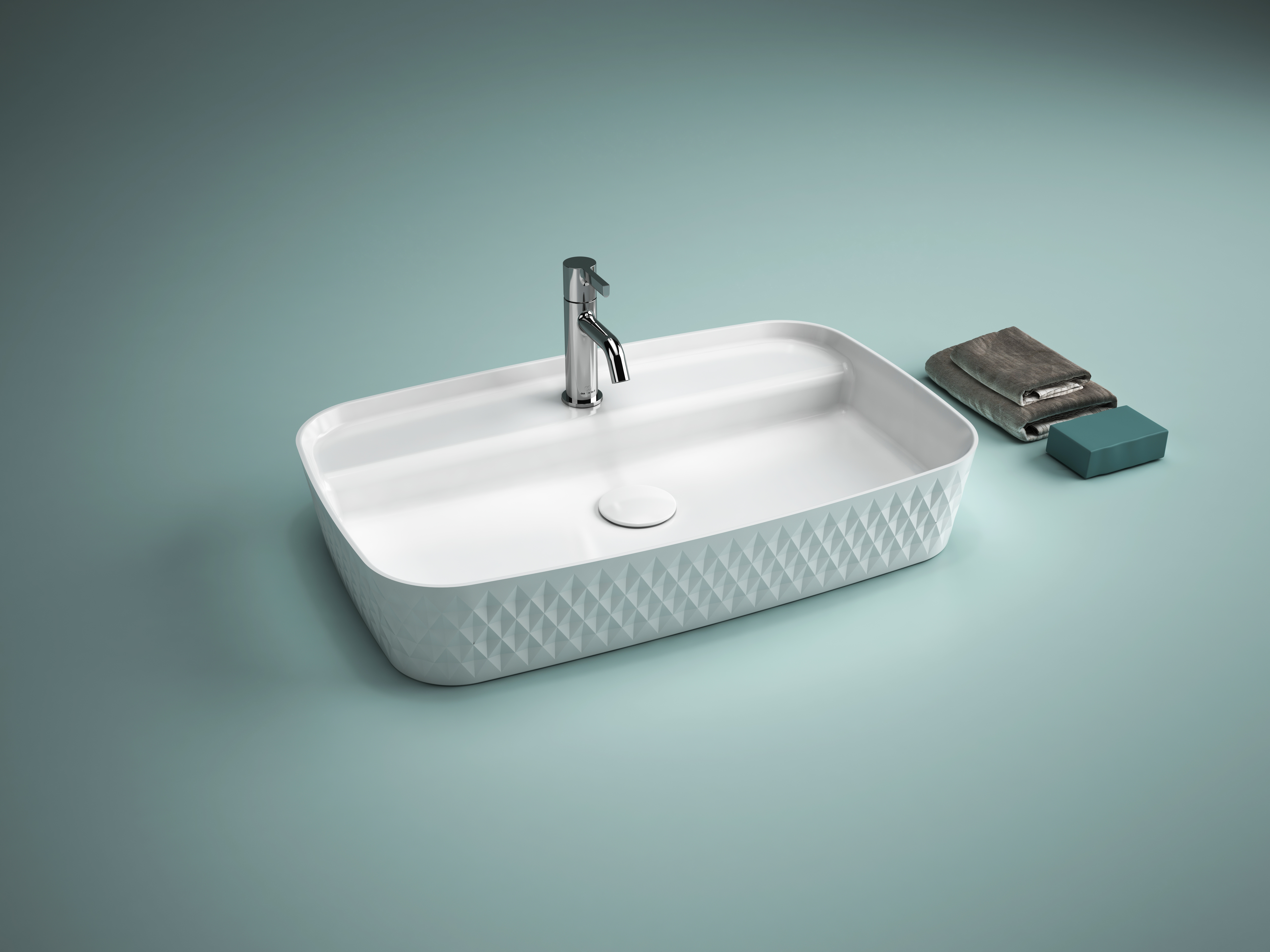 Rondini Tezgah Üstü Lavabo 65 cm Mint