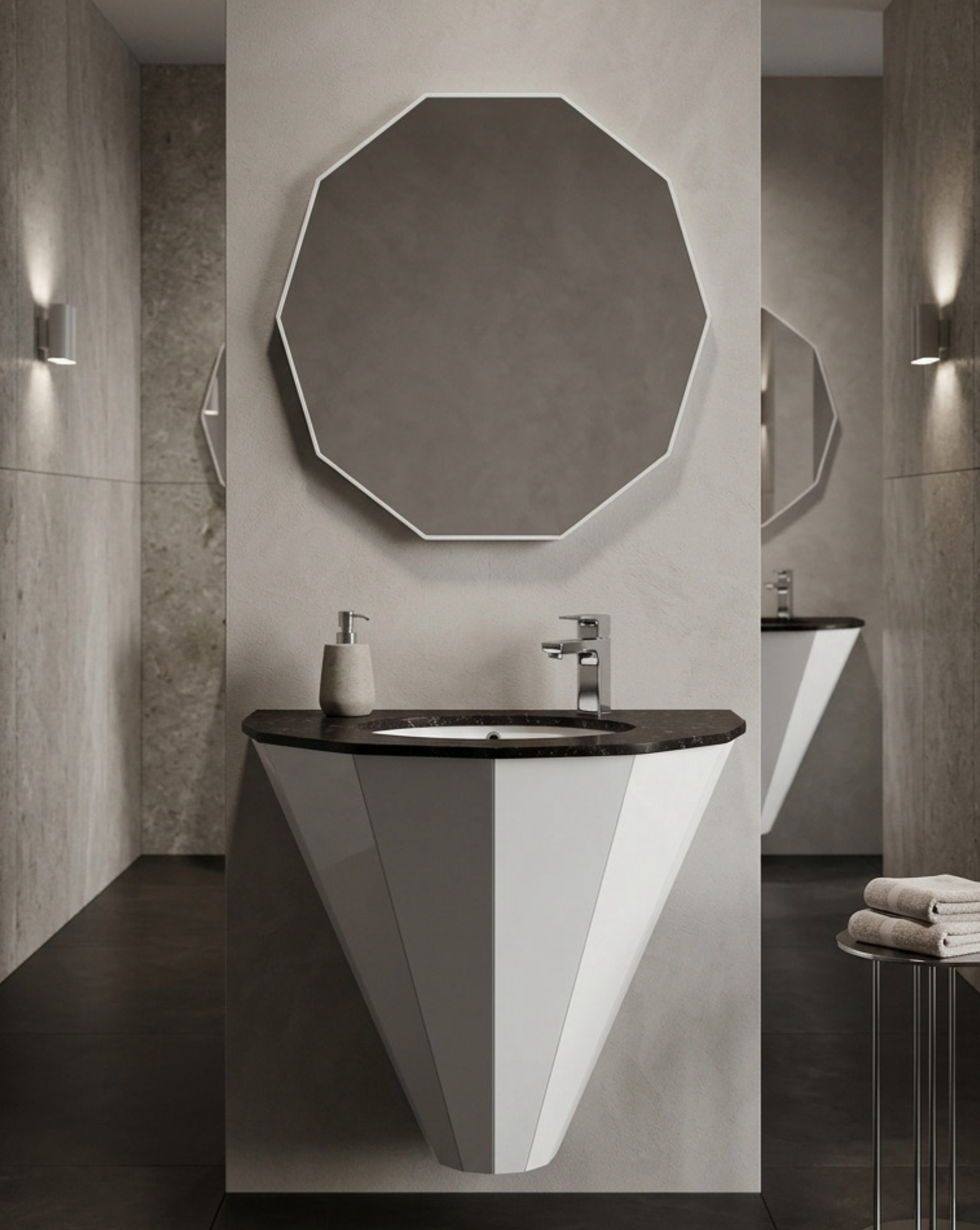 Solco Lavabo Ünitesi Antrasit 80 cm