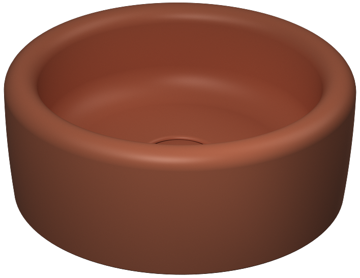 Curvo Tezgah Üstü Lavabo 42 cm Terracotta