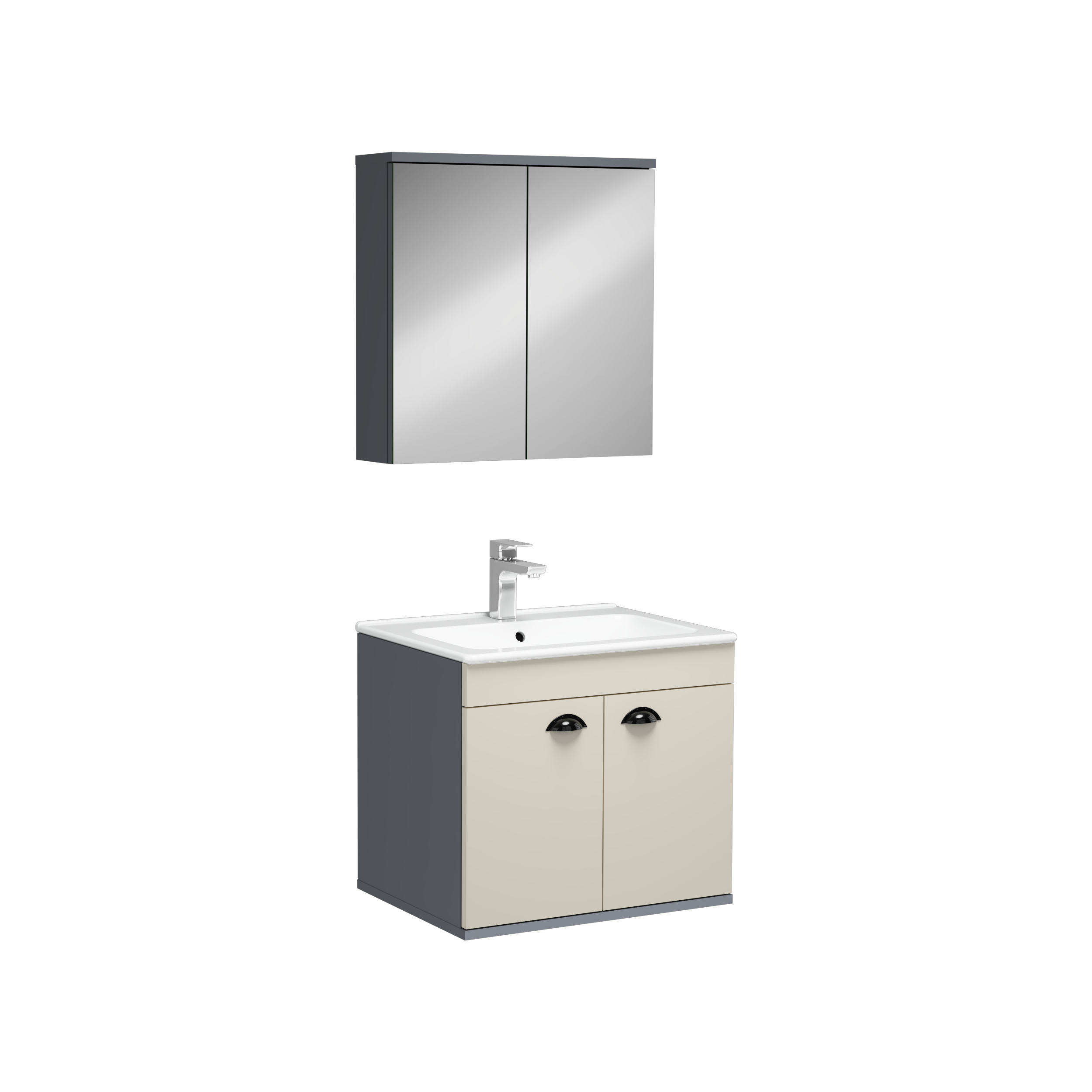 Modico Lavabo Dolabı Krem 60 cm