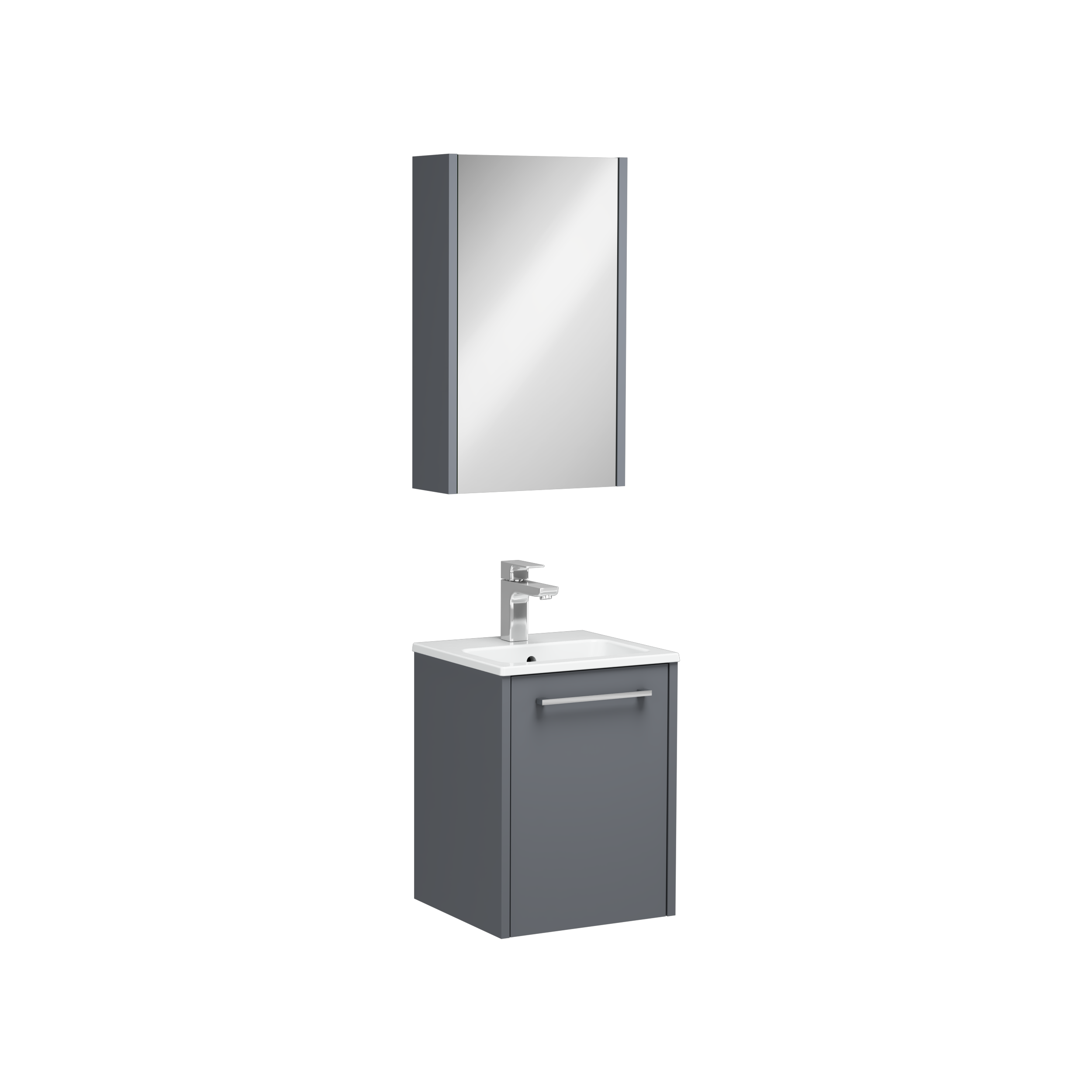 Combinato Lavabo Dolabı Kapaklı Antrasit 40 cm 