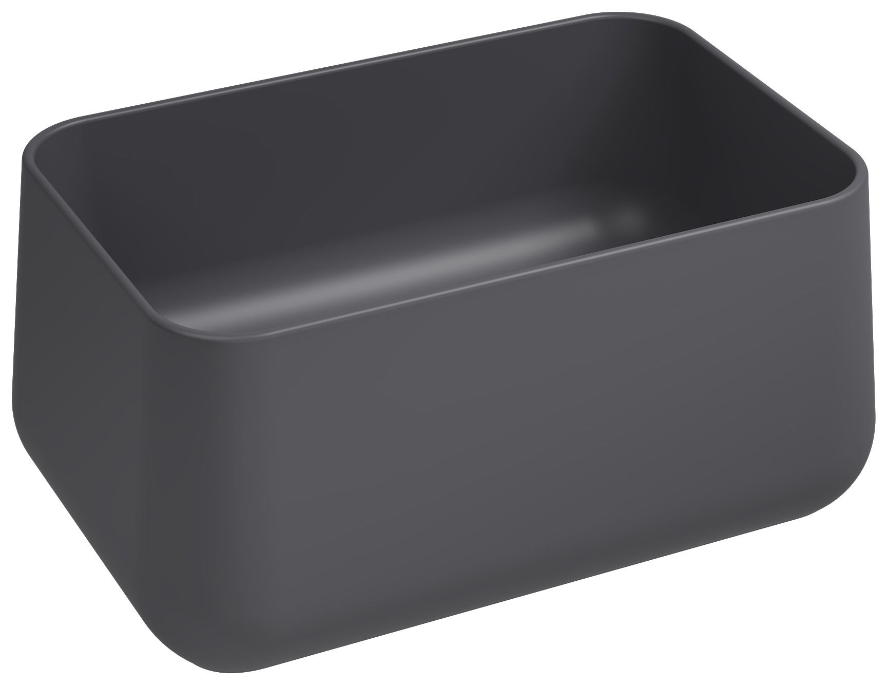 Allegro Tezgah Üstü Monoblok Lavabo 60 cm Antrasit