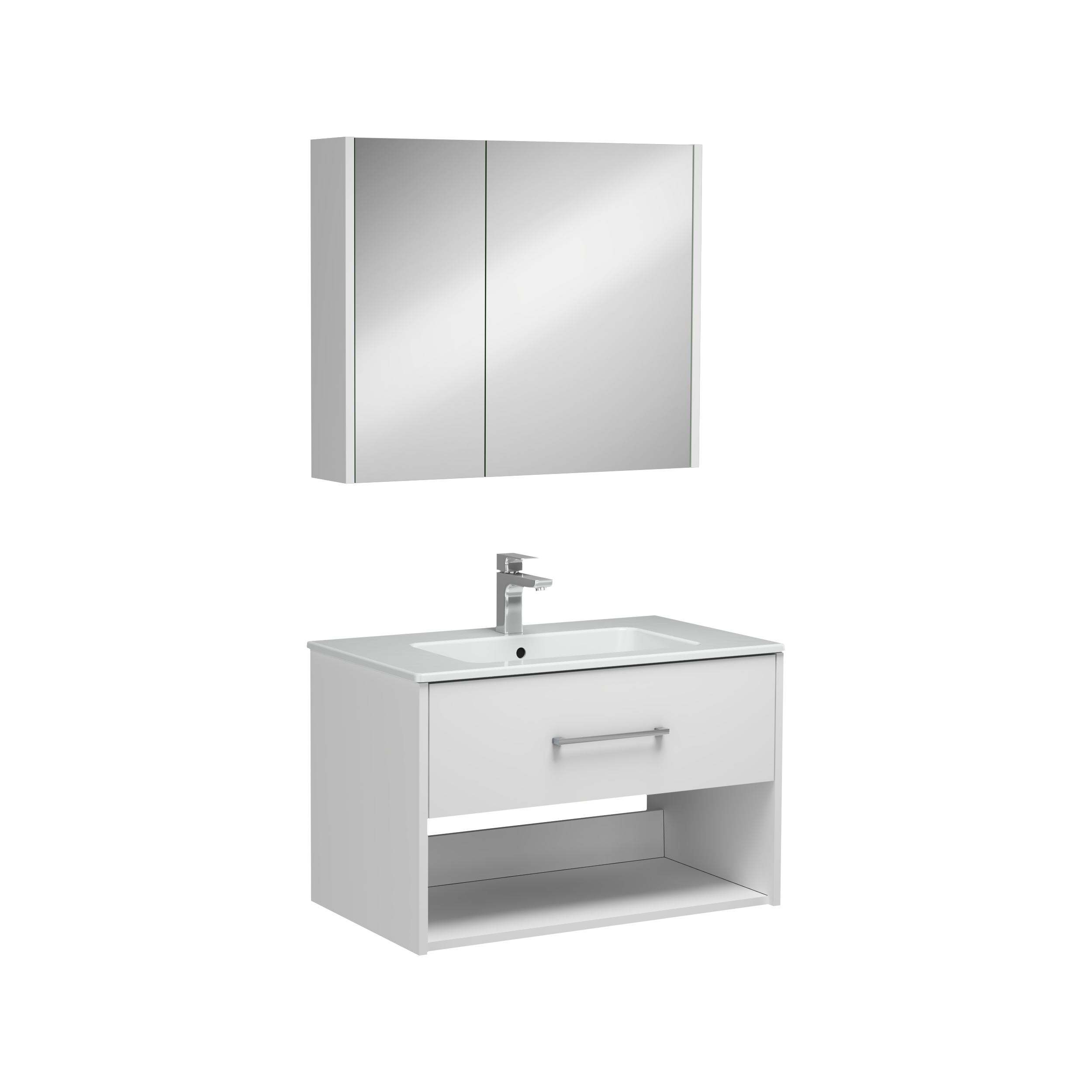 Combinato Lavabo Dolabı Tek Çekmeceli Beyaz 80 cm