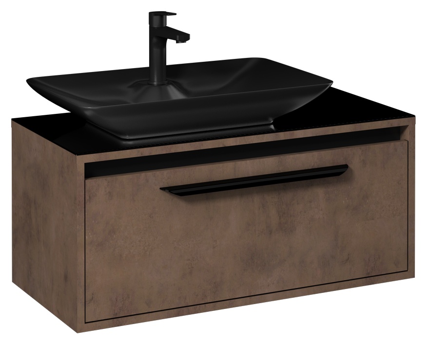 Bella Lavabo Dolabı 90 cm(10SY50065-2Ndahil) Retro Bronz