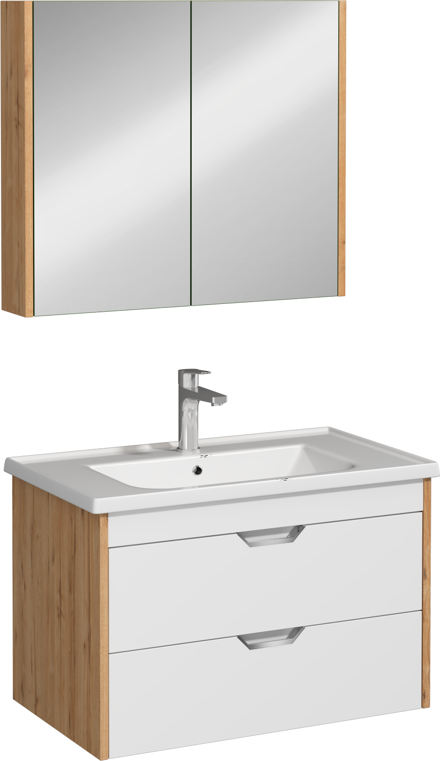 Pavia Çekmeceli Lavabo Ünitesi Beyaz Detroit 80 cm 