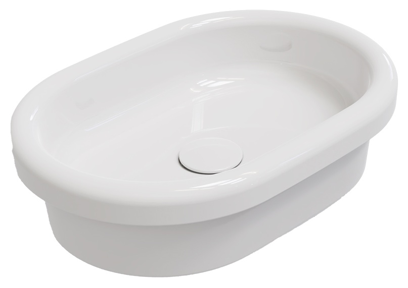 Curvo Inset Tezgah Üstü Lavabo 60 cm Beyaz