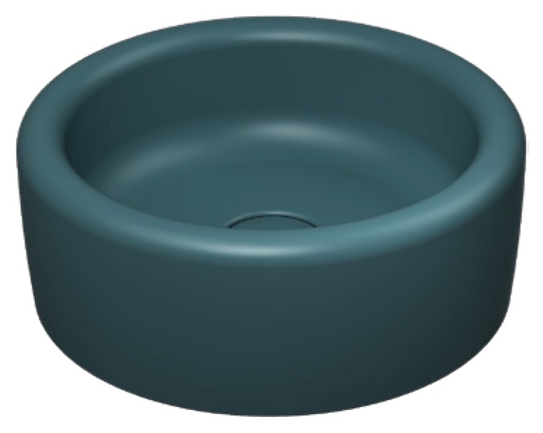 Curvo Tezgah Üstü Lavabo 42 cm Petrol Yeşili