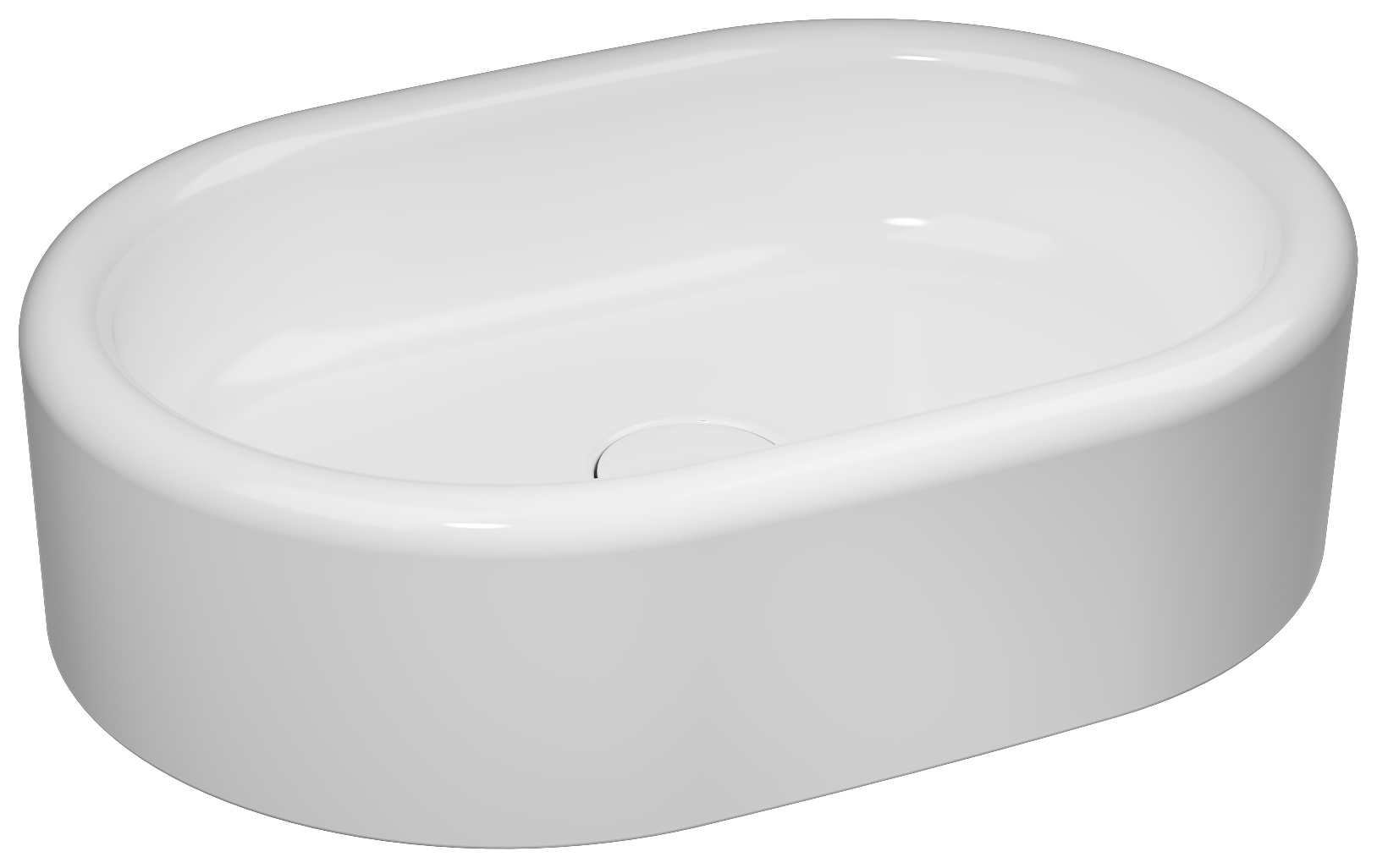 Curvo Tezgah Üstü Lavabo 60 cm - Beyaz