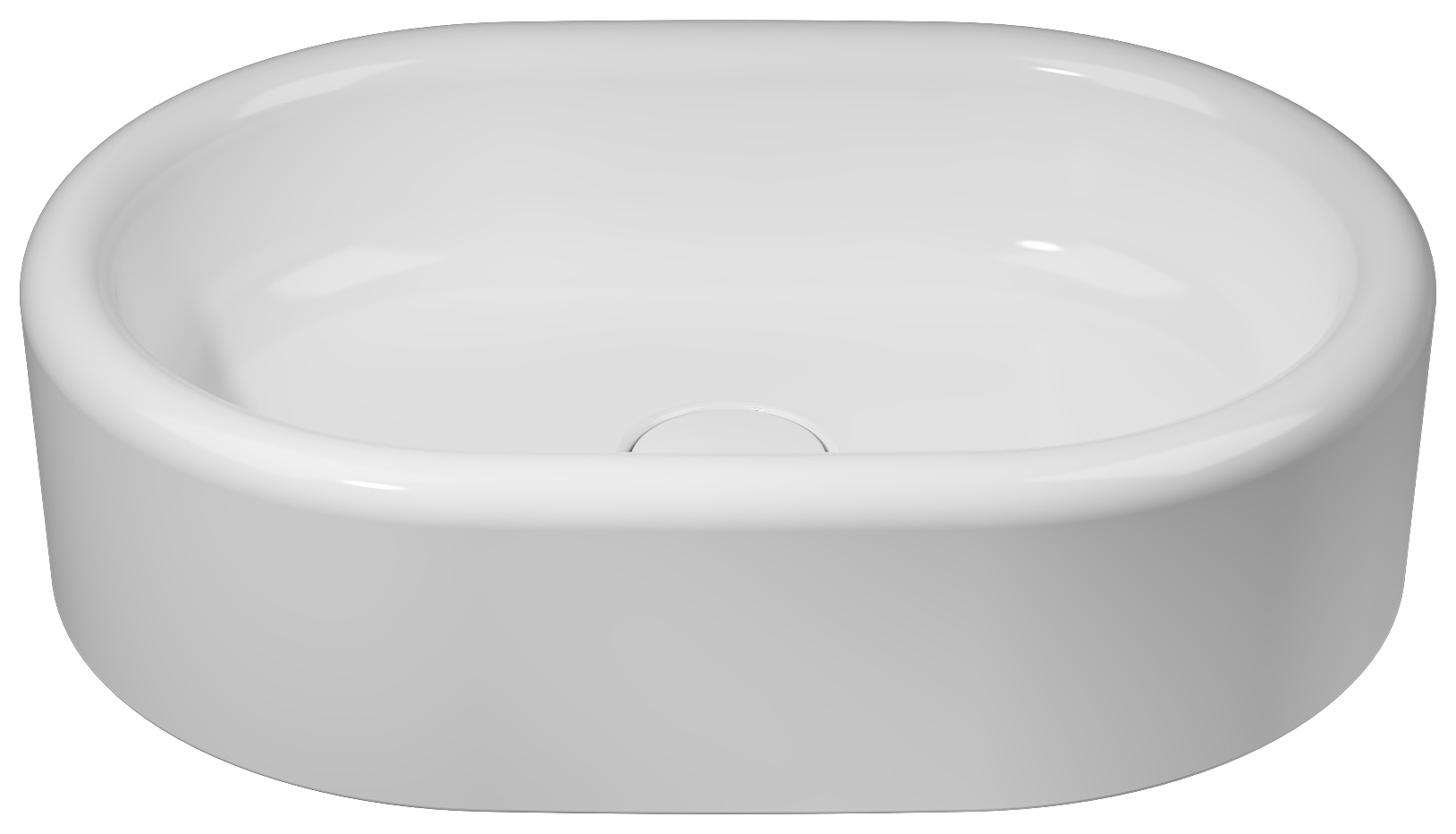 Curvo Tezgah Üstü Lavabo 60 cm - Beyaz