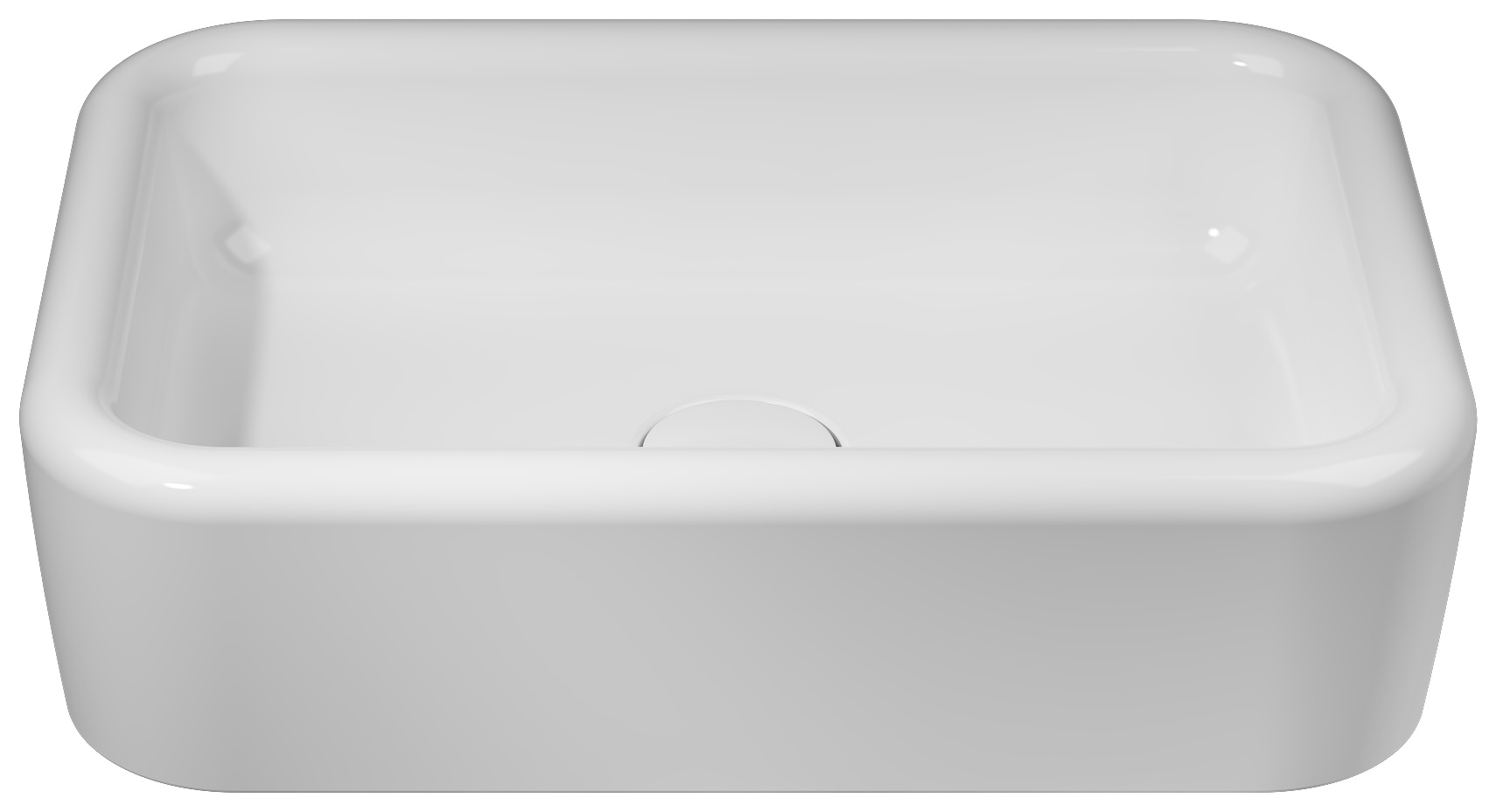 Curvo Tezgah Üstü Lavabo 60 cm - Beyaz