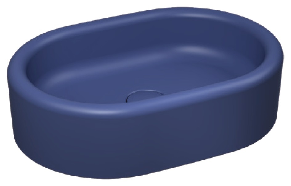 Curvo Tezgah Üstü Lavabo 60 cm Isvea Mavisi