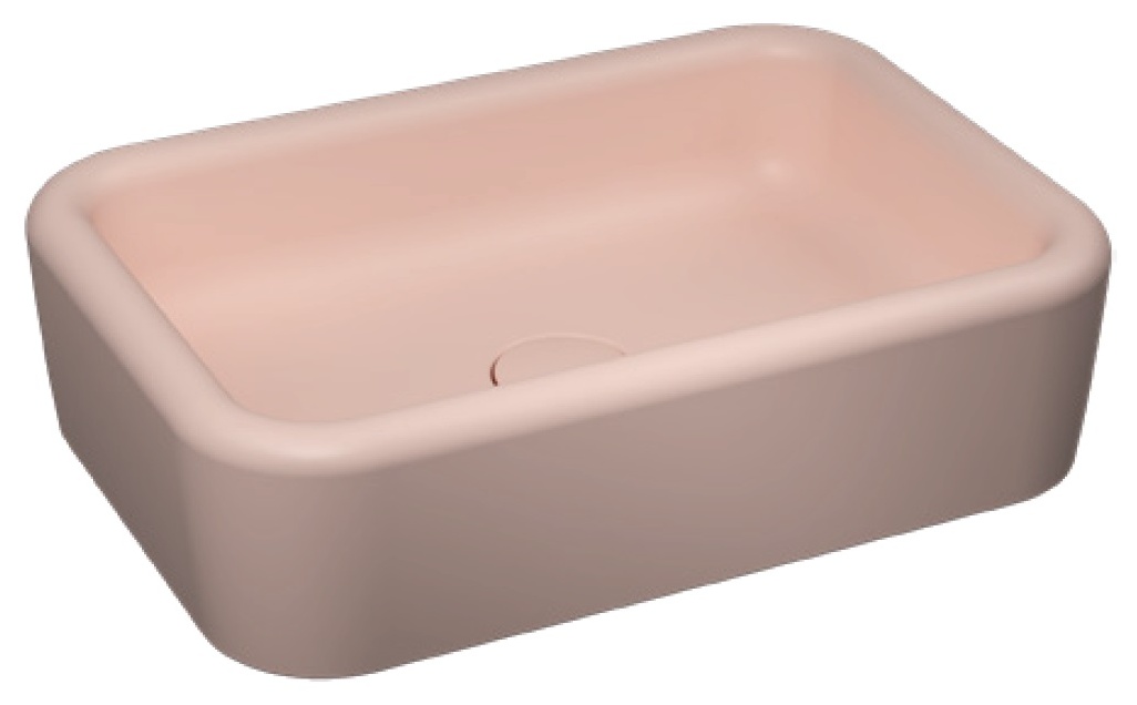 Curvo Tezgah Üstü Lavabo 60 cm Somon