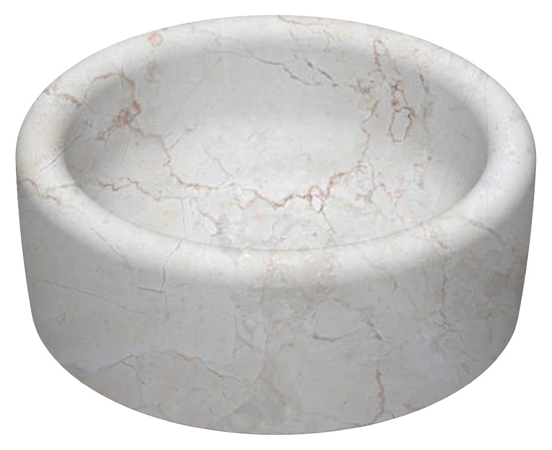 Curvo Travertino Desenli Lavabo 42 cm