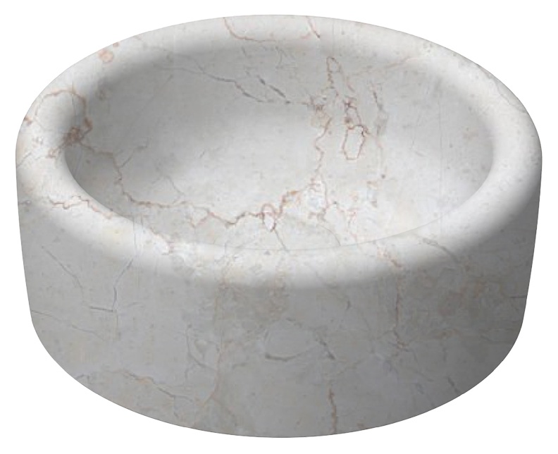 Curvo Travertino Desenli Lavabo 42 cm