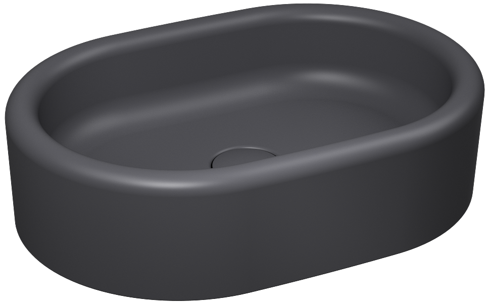 Curvo Tezgah Üstü Lavabo 60 cm Antrasit