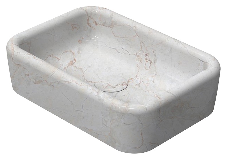 Curvo Travertino Desenli Lavabo 60 cm