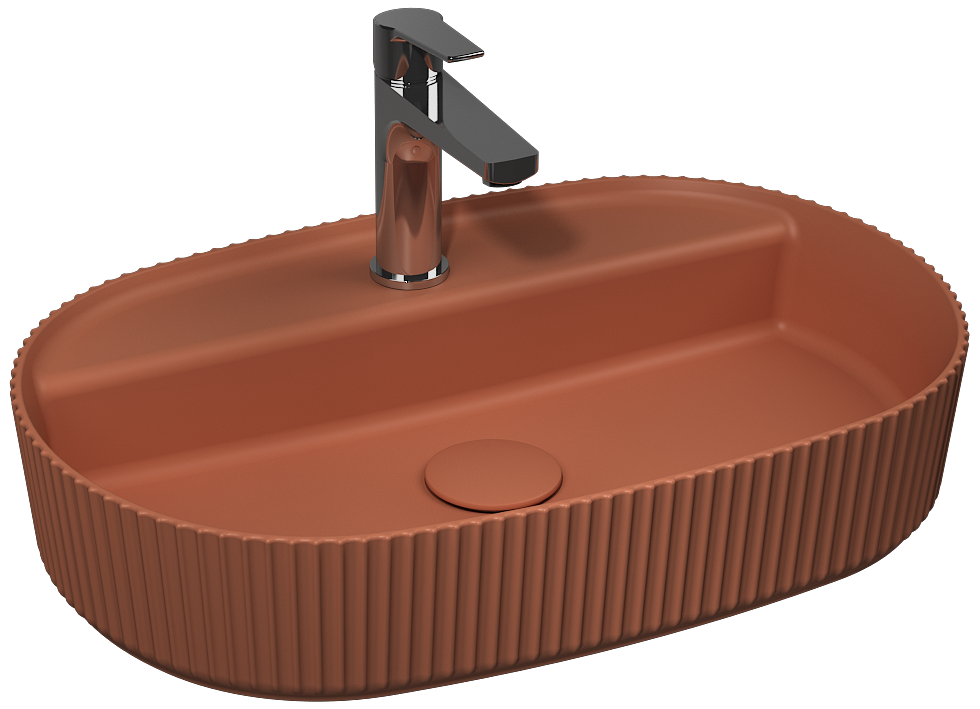 Sintesi Tezgah Üstü Lavabo 60 cm Terracotta