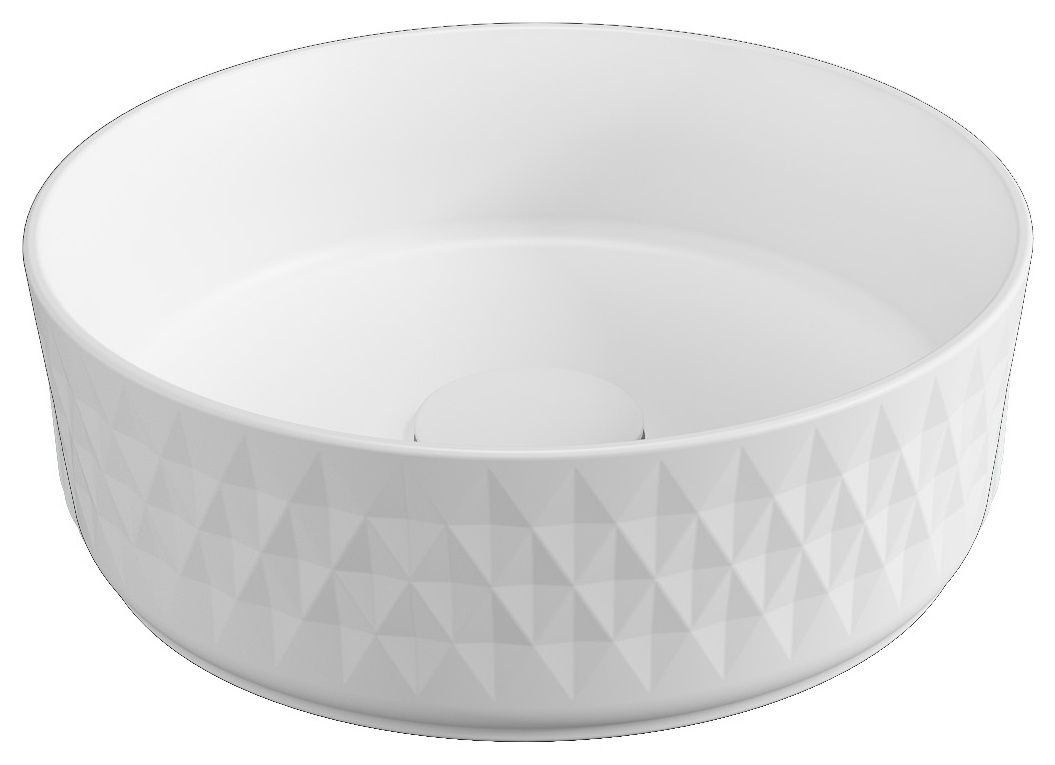 Davanti Tezgah Üstü Lavabo 36 cm Mat Beyaz