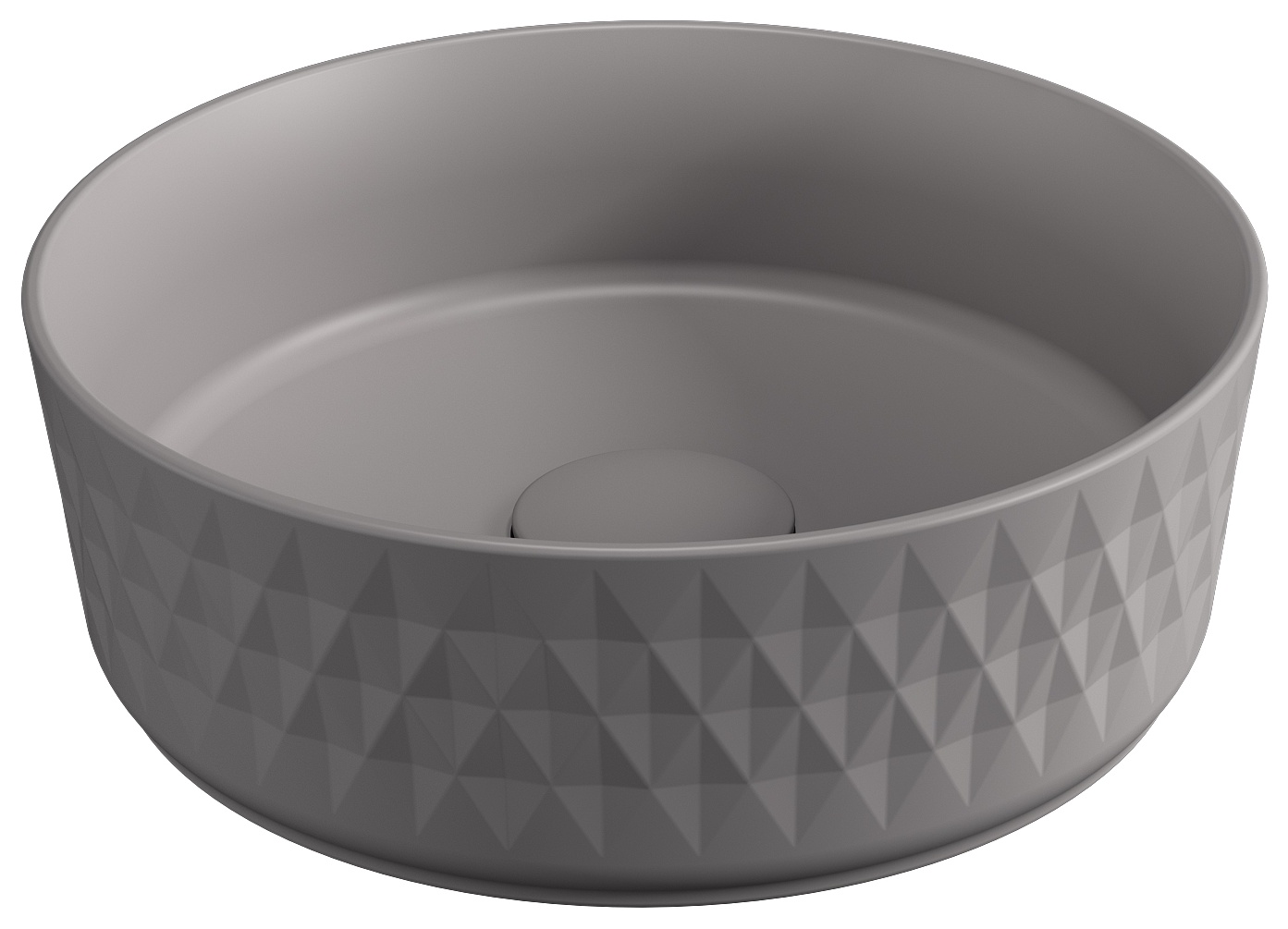 Davanti Tezgah Üstü Lavabo 36 cm Taş Gri