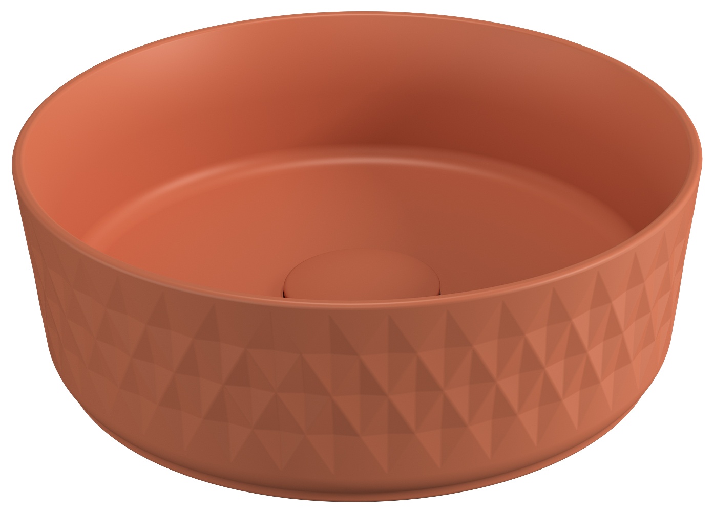 Davanti Tezgah Üstü Lavabo 36 cm Terracotta