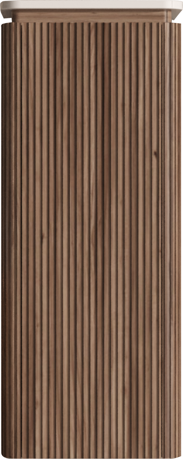 Fluido Kısa Boy Dolap 40 cm Beyaz Kuvars Üst Tabla