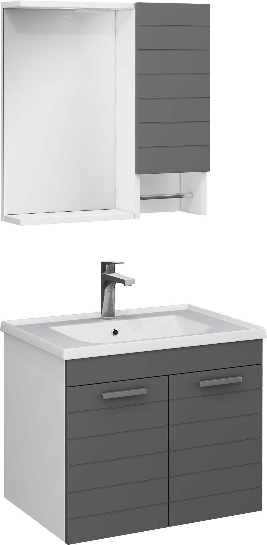 Platon Lavabo Ünitesi Koyu Gri 65 cm  