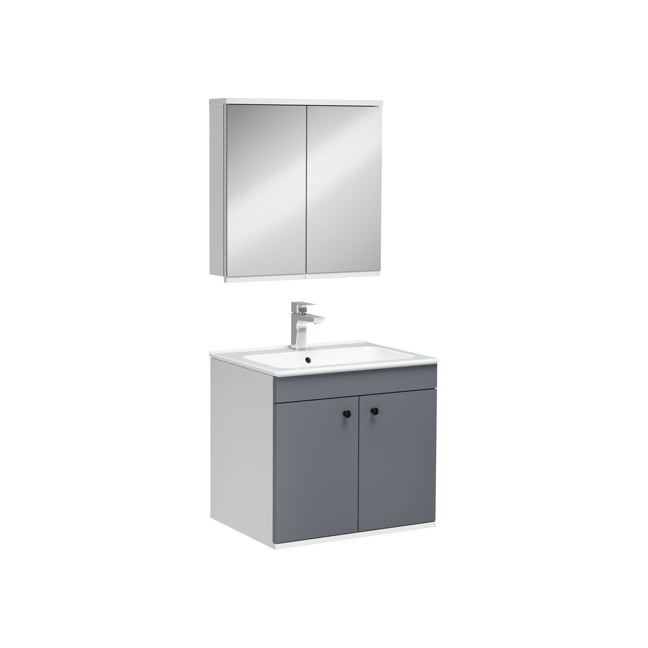 Bari Lavabo Dolabı Antrasit 60 cm 