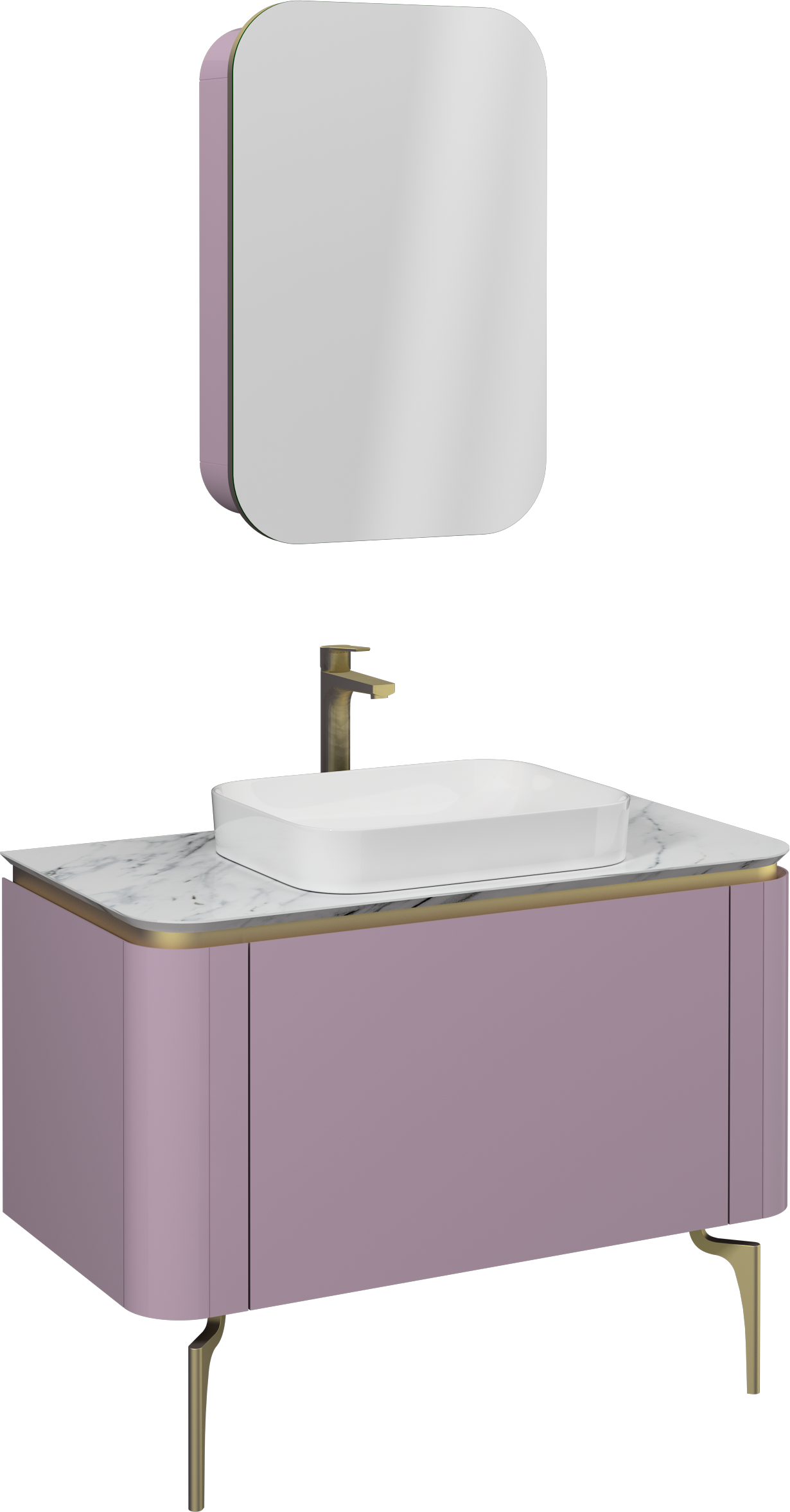 Gloria Lavabo Ünitesi Lila 100 cm