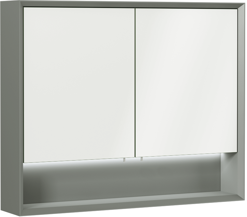 Stepp Dolaplı Ayna Çakıl Gri 80 cm