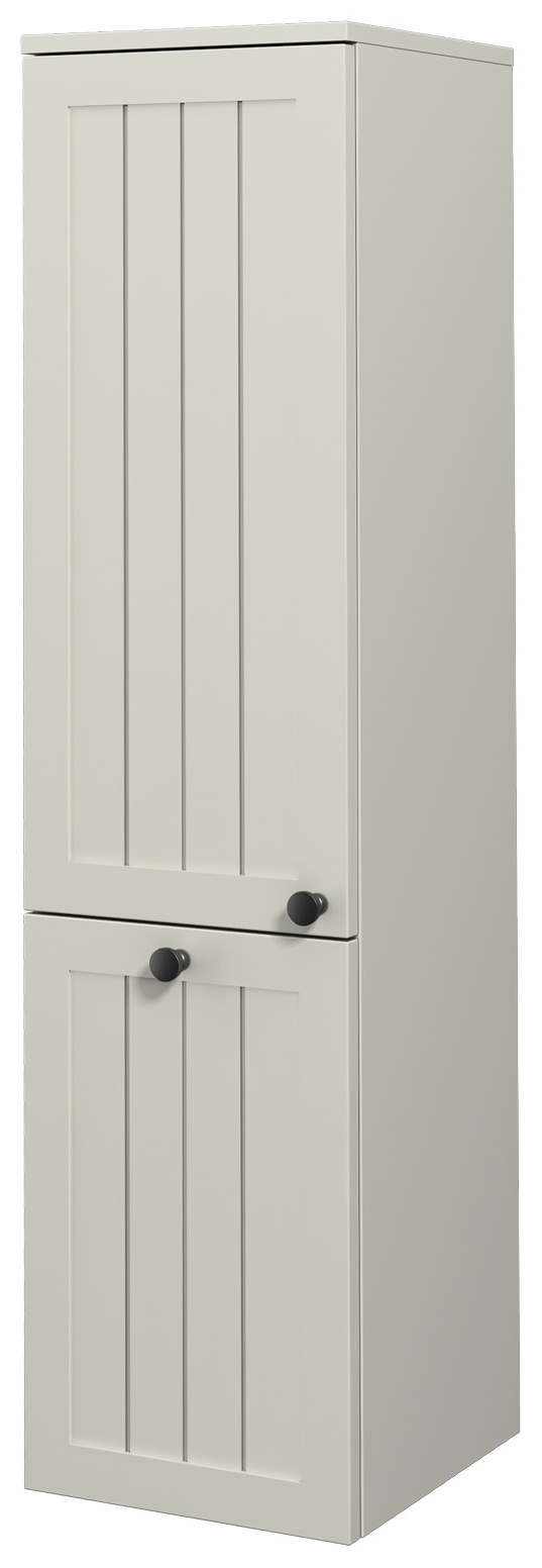 EVA  35 cm Boy Dolabı, Saten Vizon Sol