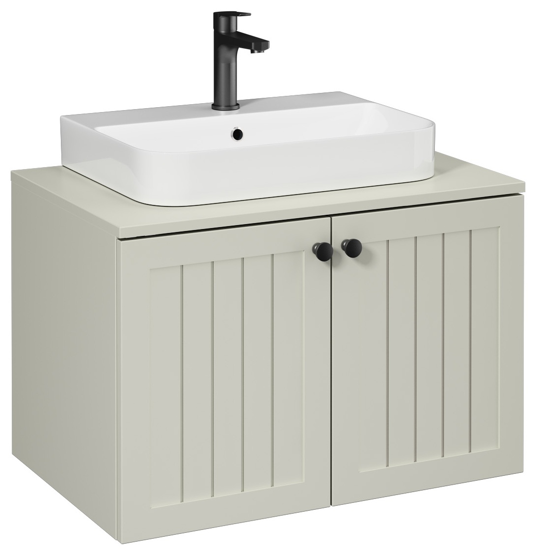 EVA 80 cm Lavabo Dolabı (10SQ50057 dahil) Saten Vizon 