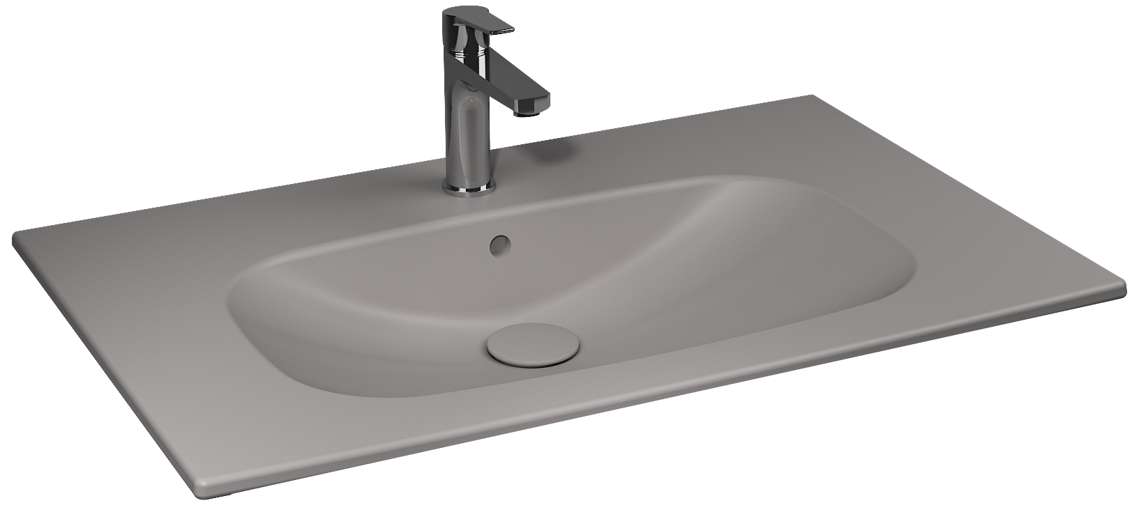Infinity Flat Lavabo 81 cm Taş Gri