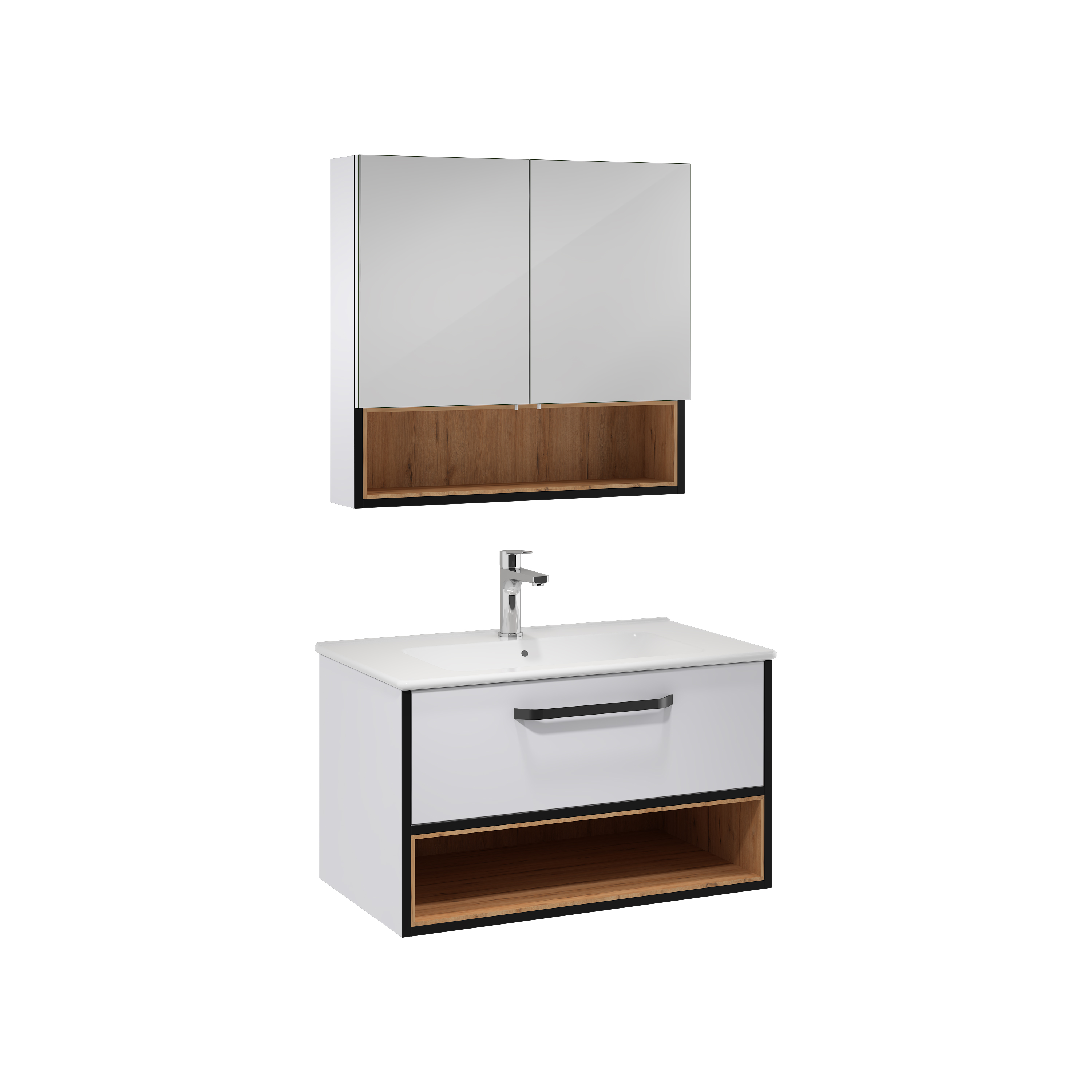 Ancora Lavabo Ünitesi Beyaz Detroit 80 cm