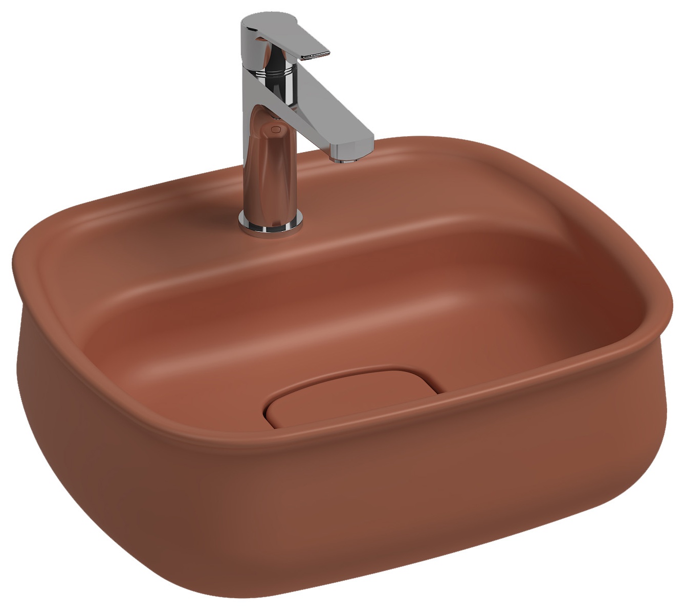 Fluido Tezgah Üstü Lavabo 47 cm Terracotta