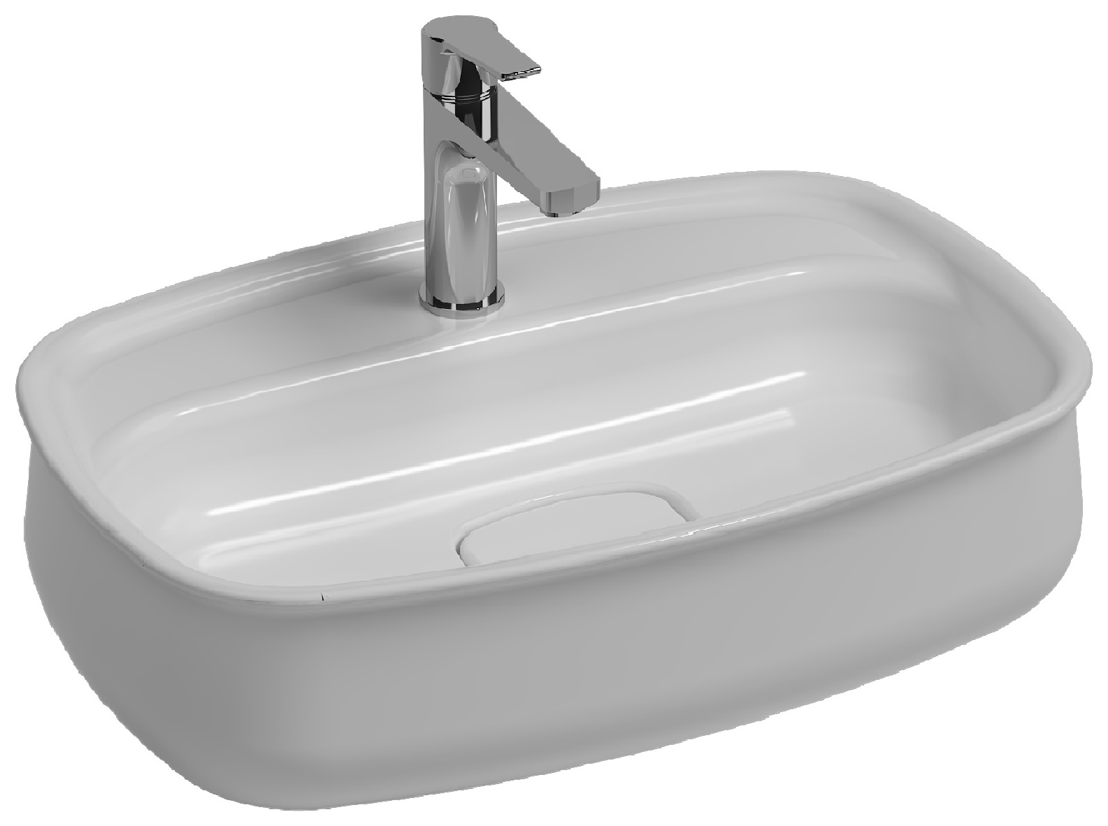 Fluido Tezgah Üstü Lavabo, 60 cm
