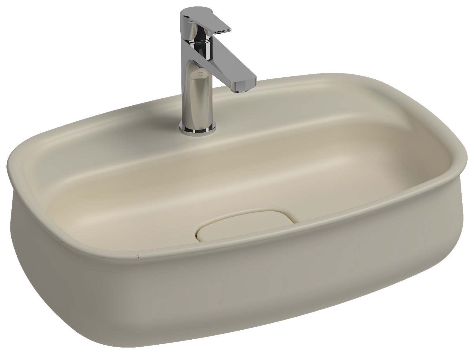 Fluido Tezgah Üstü Lavabo 60 cm Fildişi 