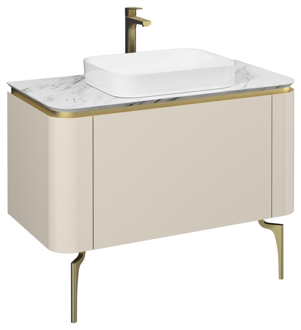 Gloria 100 cm Lavabo Dolabı Krem (10SQ51050 dahil)