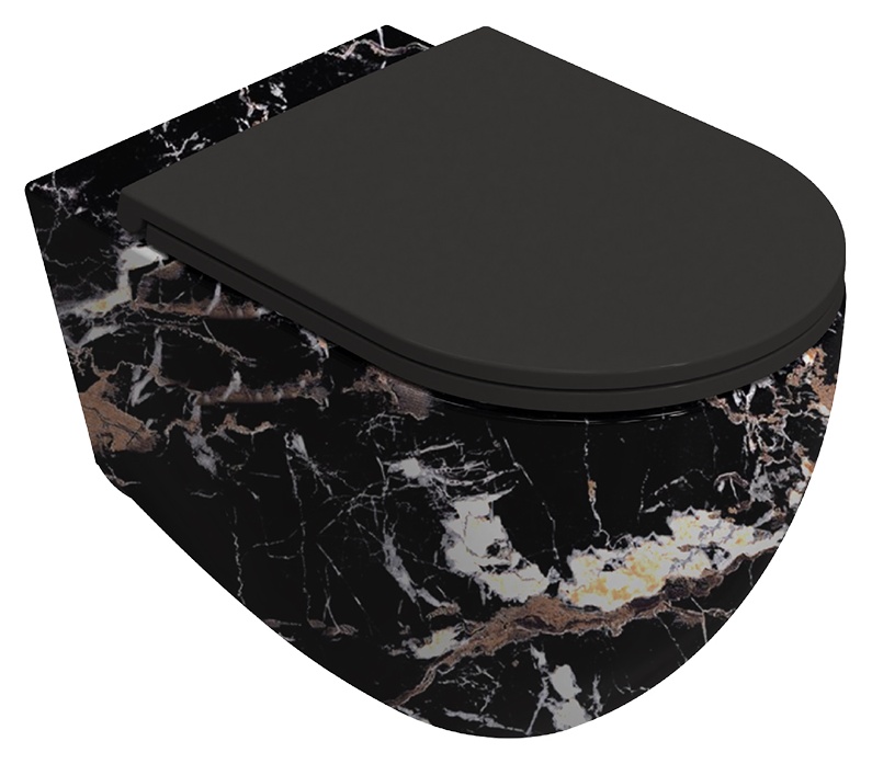 Infinity CleaRim Plus Asma Klozet Marmo Siyah