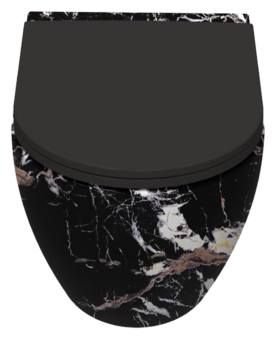 Infinity CleaRim Plus Asma Klozet Marmo Siyah