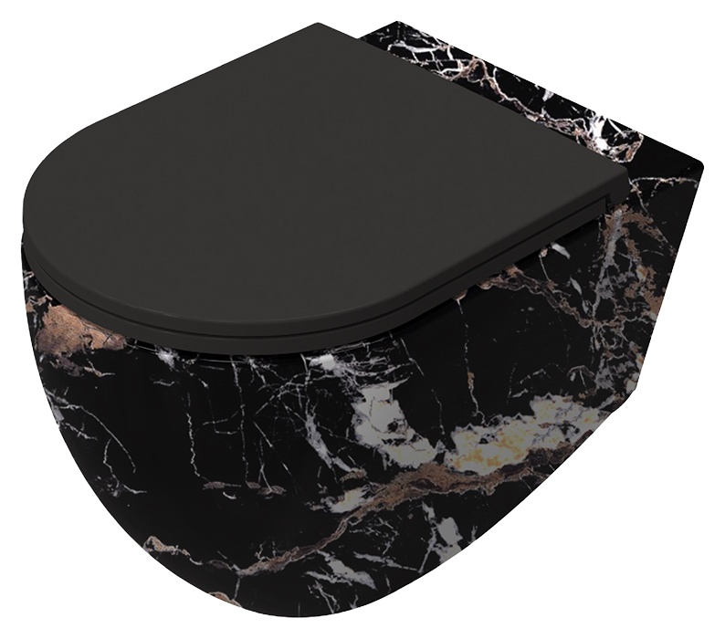 Infinity CleaRim Plus Asma Klozet Marmo Siyah
