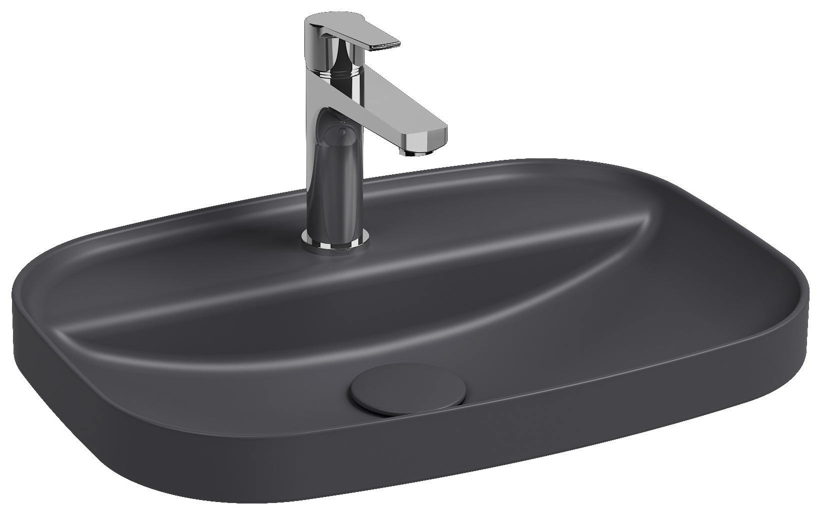 Infinity Inset Lavabo 55 cm Antrasit