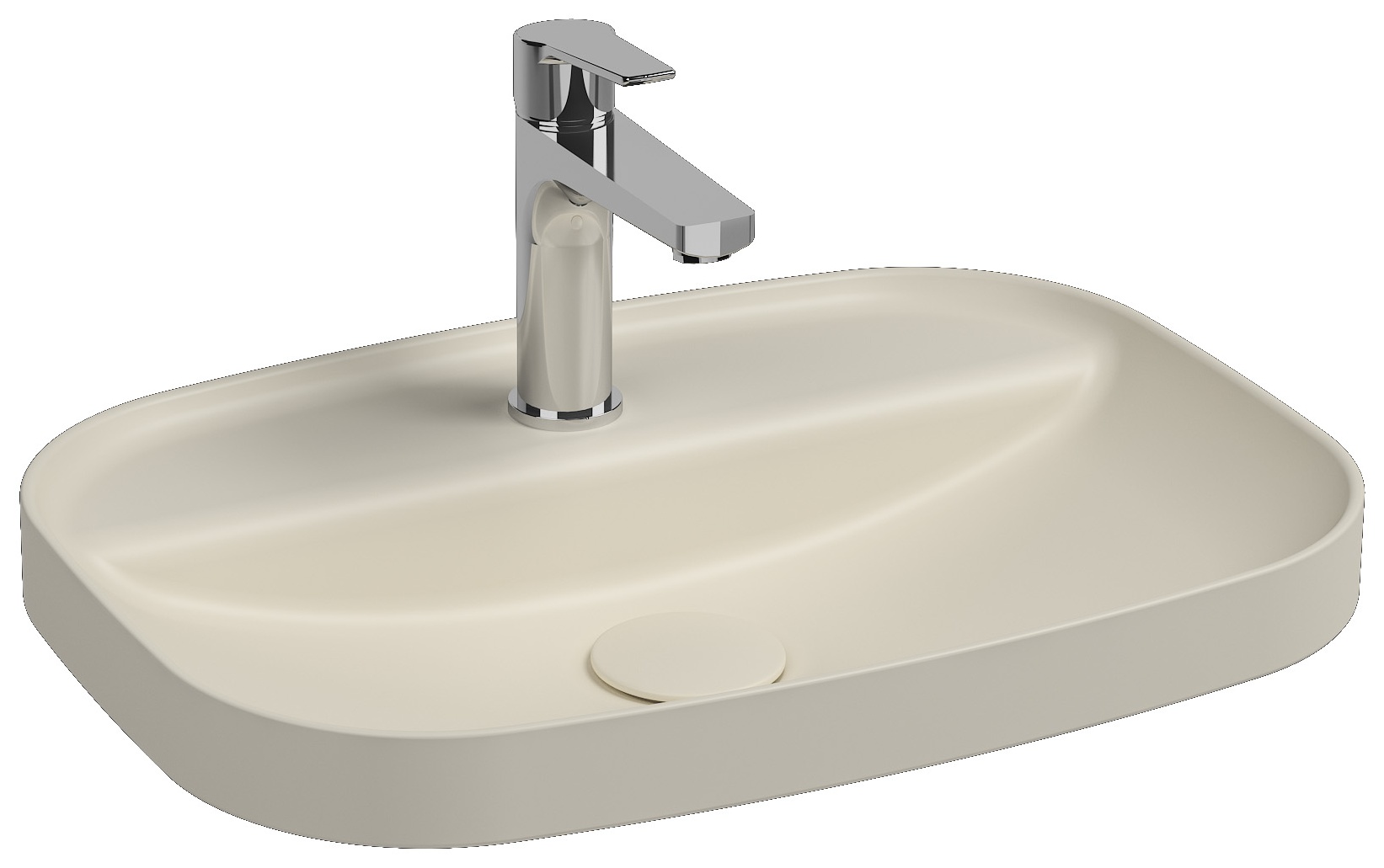 Infinity Inset Lavabo 55 cm Fildişi