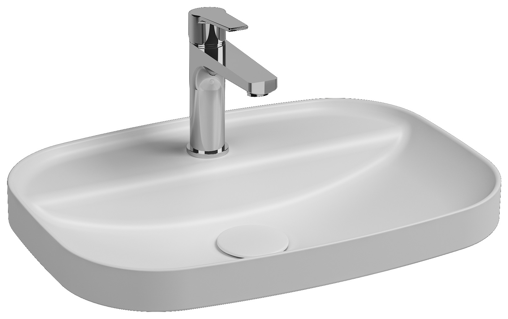 Infinity Inset Lavabo 55 cm Mat Beyaz