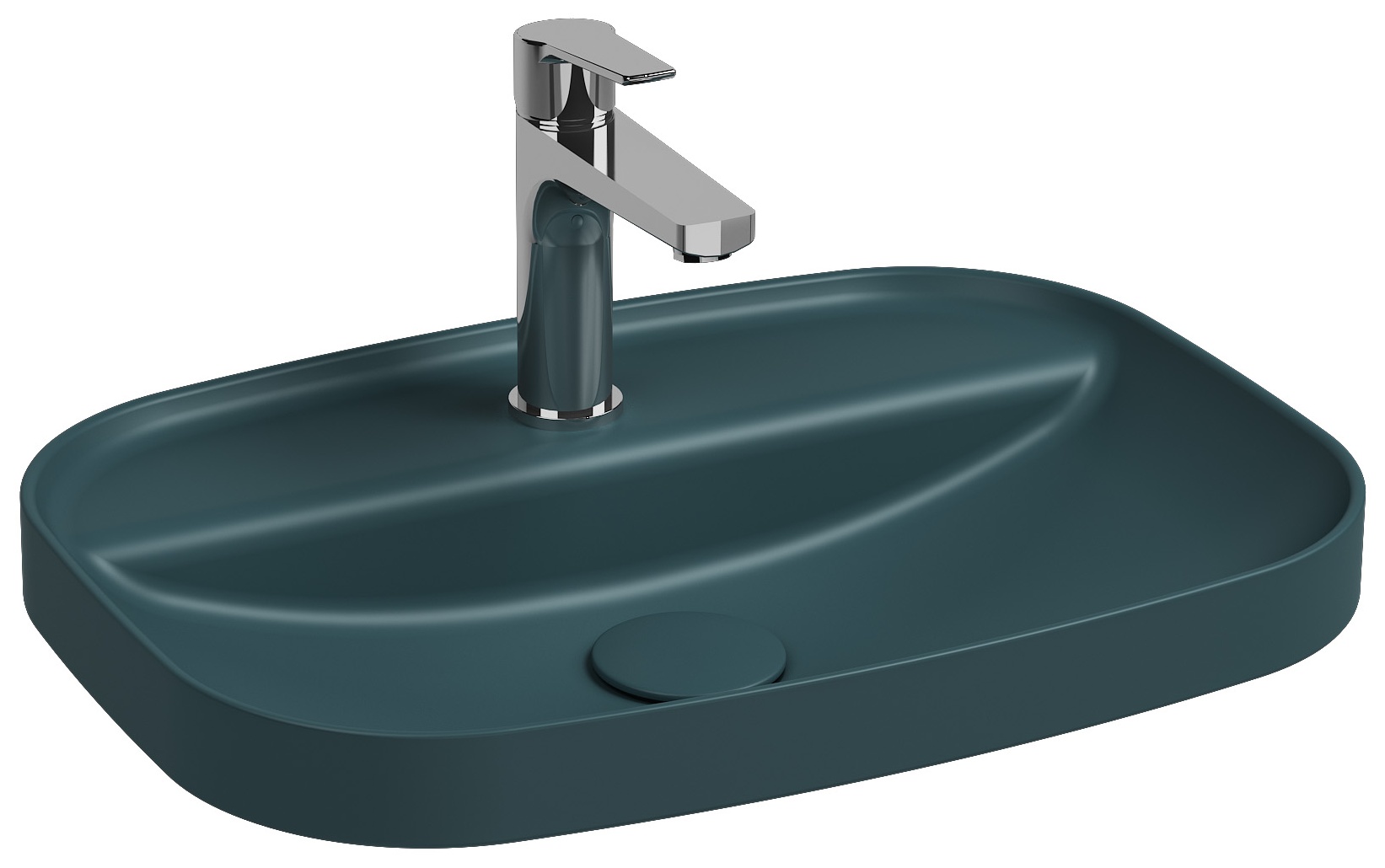 Infinity Inset Lavabo 55 cm Petrol Yeşili